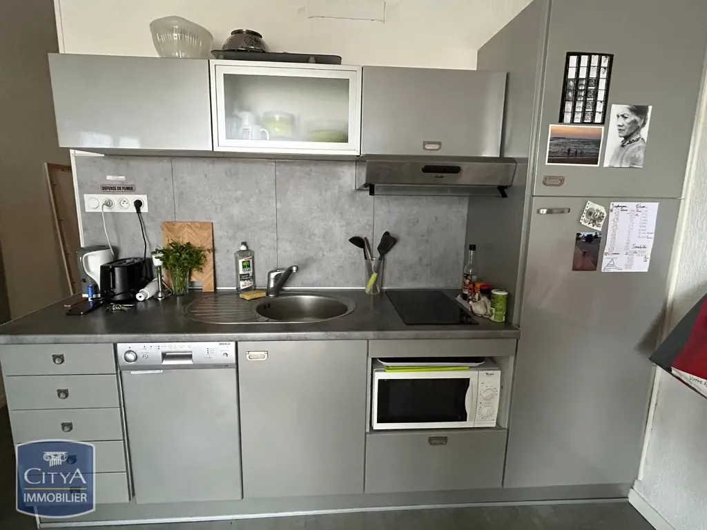 Cuisine - Appartement Meublé avec Balcon à Biarritz
