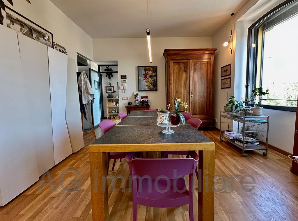 Dining Room - Rear-Converted Attico with Balcony in Verbania