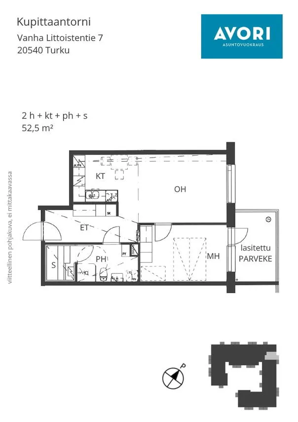 Plaan - Modern Flat with Balcony in Kupittaa, Turku