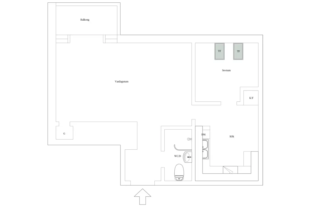 Plan - Charming Apartment with Balcony in Davidshall