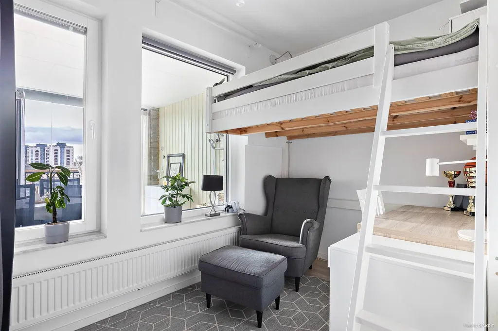 Bedrooms - Modern Apartment with Balconies in Örebro