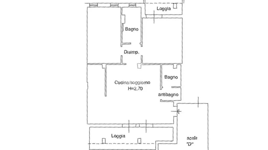 Plan - Modern Apartment with Terraces in Florence