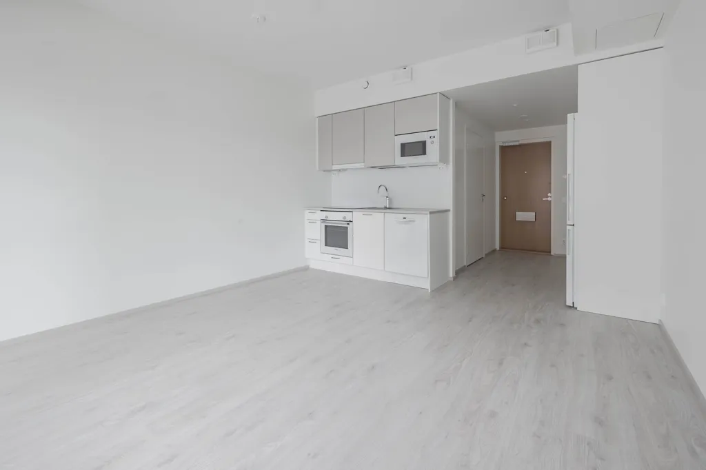 Kitchen - Modern Apartment with Balcony in Espoo