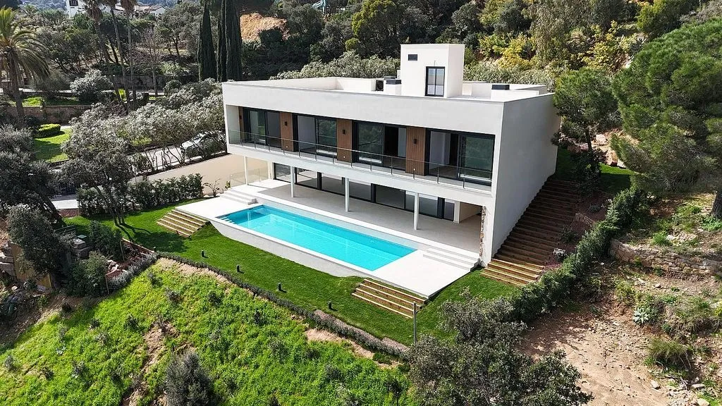 Vue aérienne - Newly Built Villa with Sea Views in Platja d'Aro