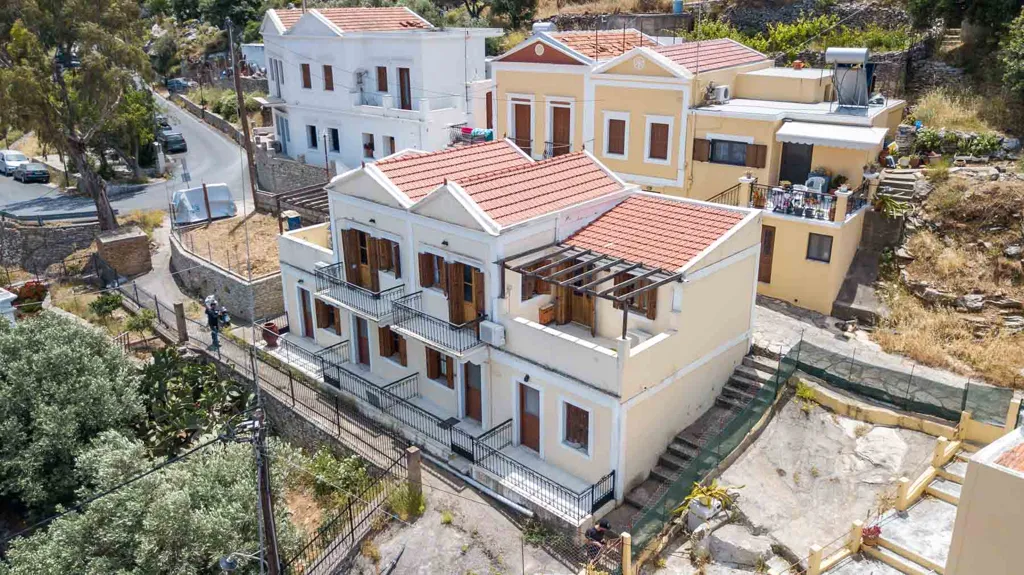 Vista aerea - Traditional Duplex with Sea View in Symi