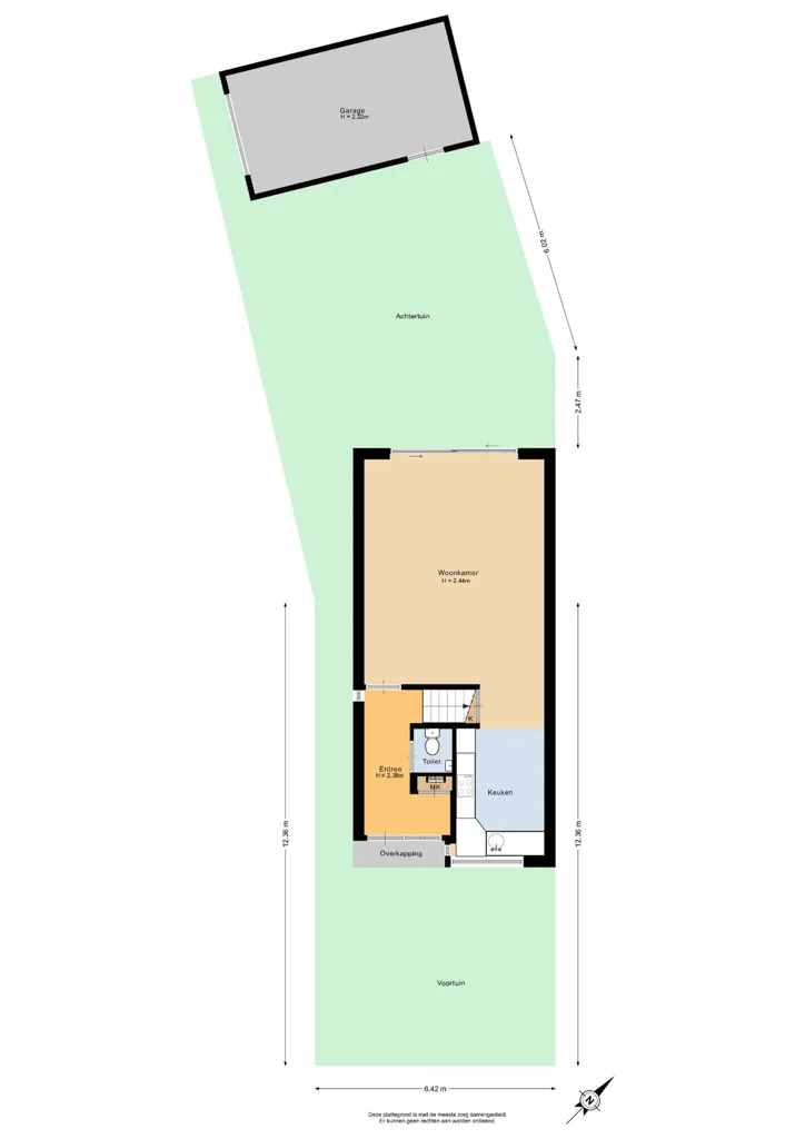 Floor Plan - Corner House with Garden in Stadspolders