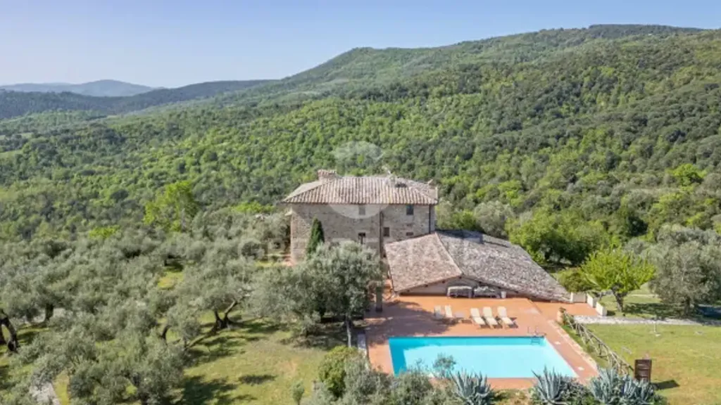 Vue aérienne - Rustic Apartment with Pool in Piegaro