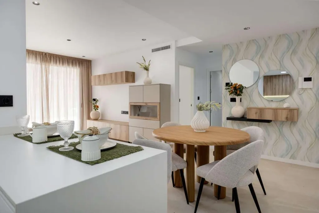 Söögituba - New Apartment with Private Garden near La Serena Golf, Los Alcázares