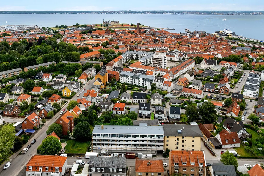 Vue aérienne - Apartment with Garden View in Helsingør