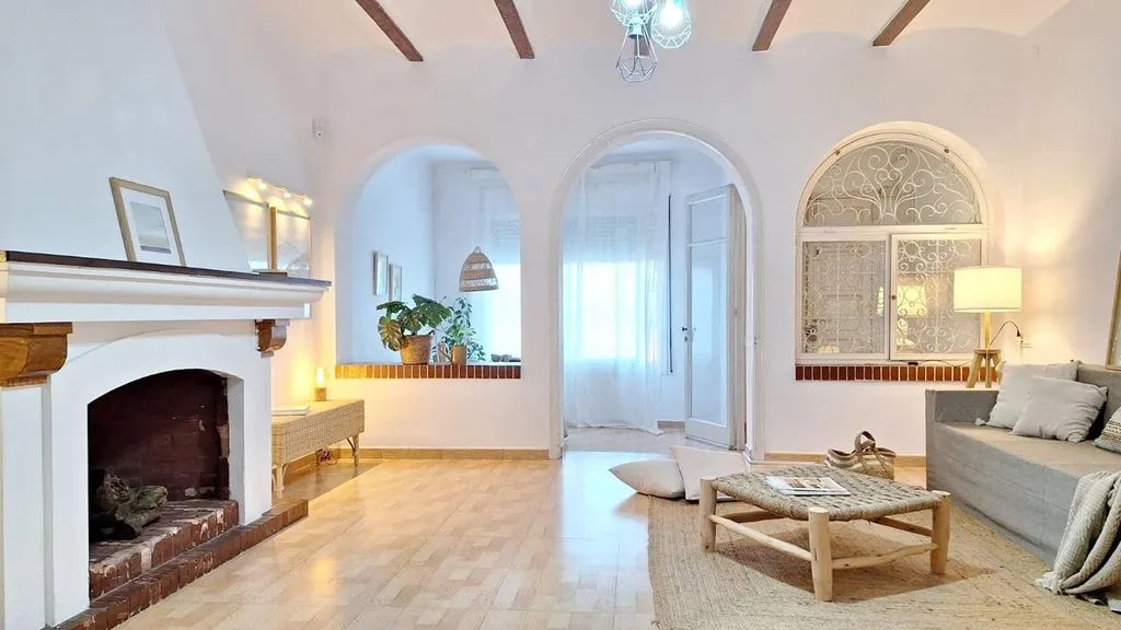 Salón - Villa con vistas al mar en Premià de Mar