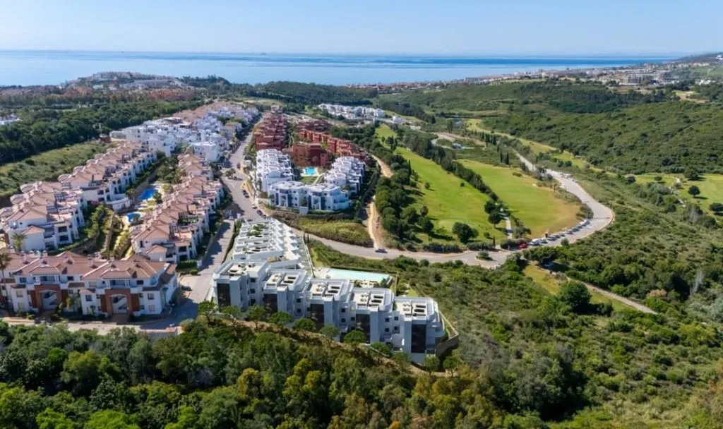 Õhuvaade - Apartment with Pool and Terrace in Casares