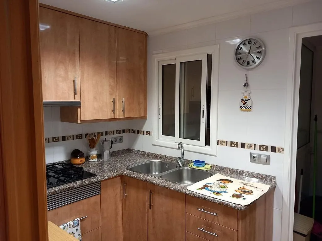 Köök - Apartment with Terrace in La Geltrú