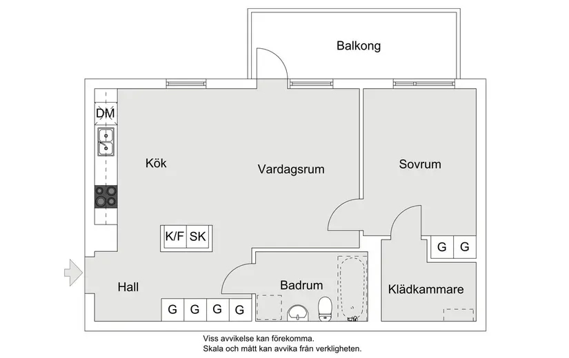2-toaline korter asukohas Bagarmossen