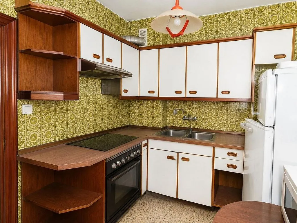 Köök - Apartment with Balcony and Views in Delicias