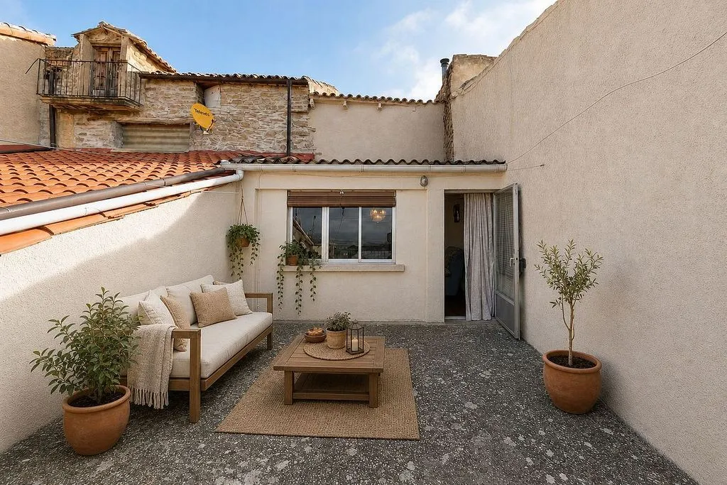 Terrasse - Traditional Chalet with Terrace in Aibar/Oibar