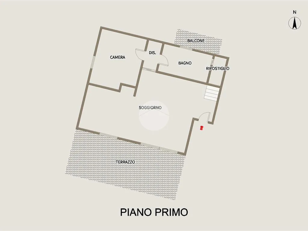 Plan - Refined Two-Level Apartment with Lake View in Sarnico