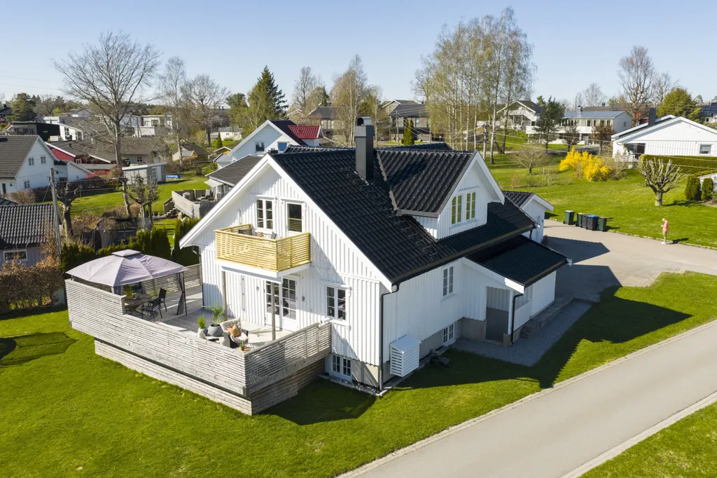 Vue aérienne - Spacious Apartment with West-Facing Balcony in Haukerød