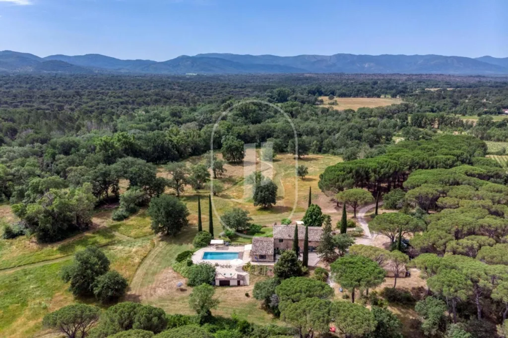 Vista aerea - Renovated Sheepfold with Pool in Vidauban