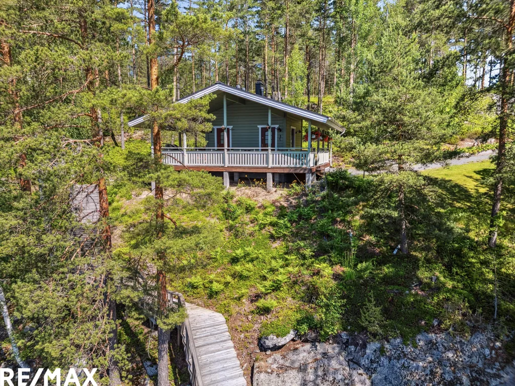 Vista aerea - Geothermal House with Private Beach in Taipalsaari