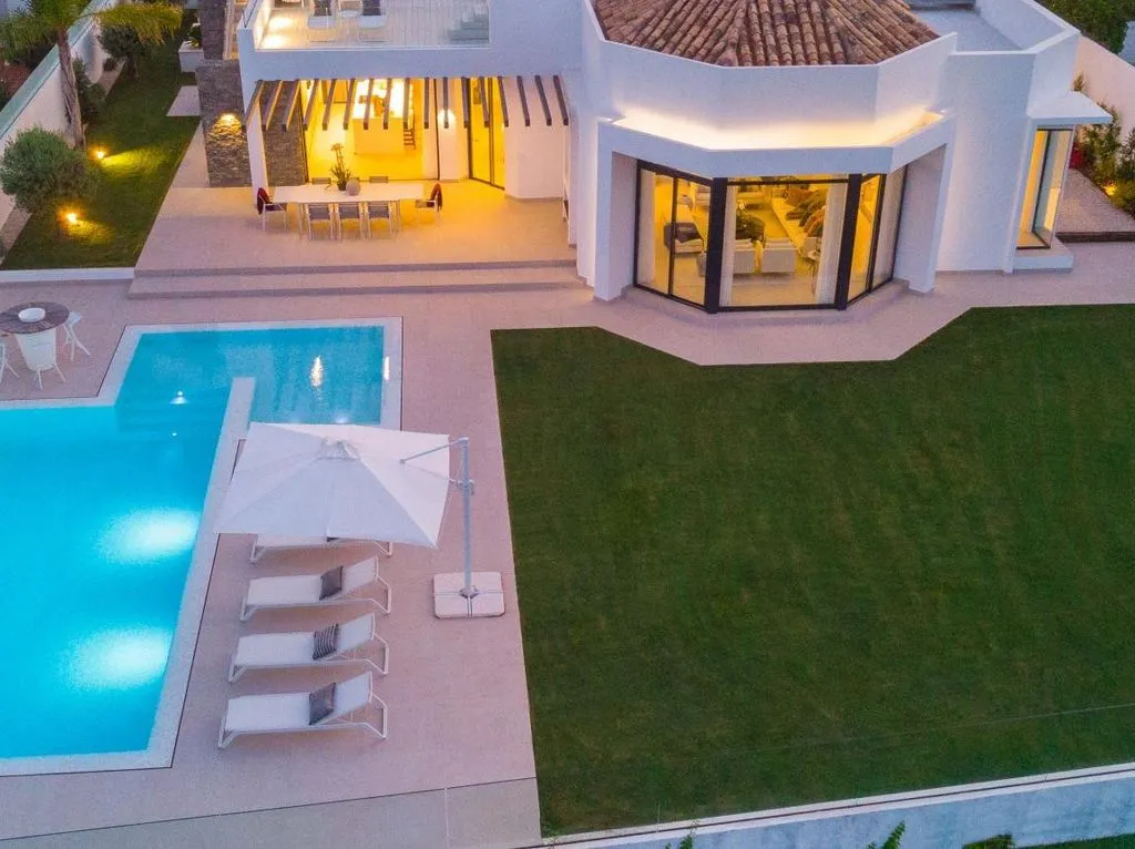 Aerial - Luxury Villa with Pool in Marbella