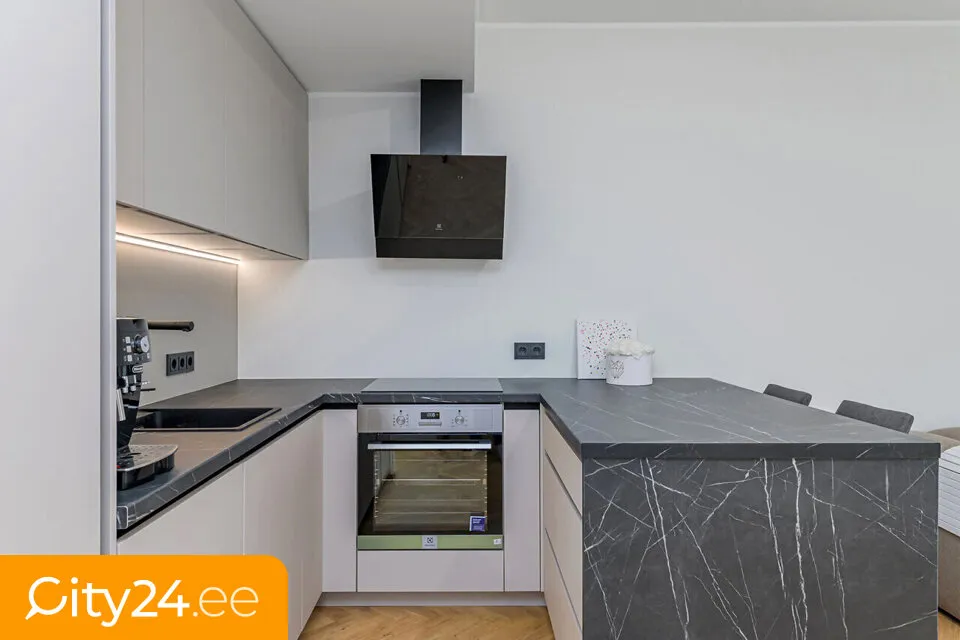 Cuisine - Minimalist 2-Room Flat with Balcony in Tiskreoja