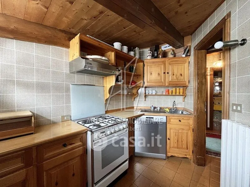 Köök - Attico with Panoramic Terrace in Cortina d'Ampezzo