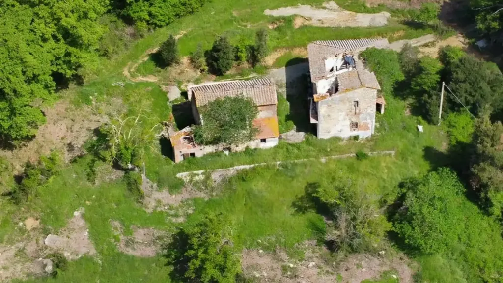 Vista aerea - Rustic Casale with Views near Gambassi Terme