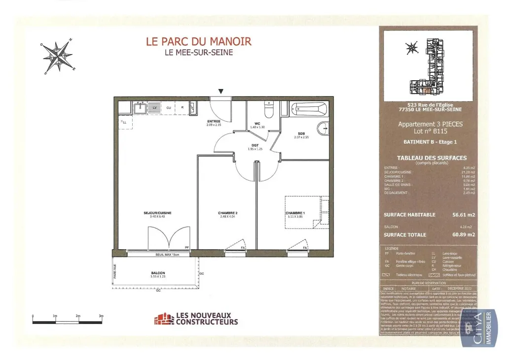 Planimetria - Duplex with Balcony in Le Mée-sur-Seine