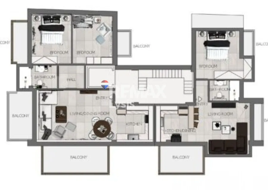 Plan - Apartment with City View in Kallithea