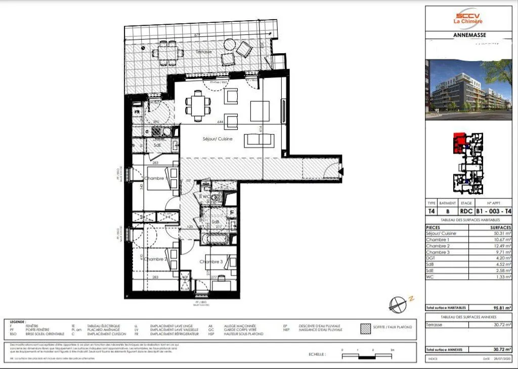 Plaan - New 4-Bed Apartment with Terrace in Annemasse