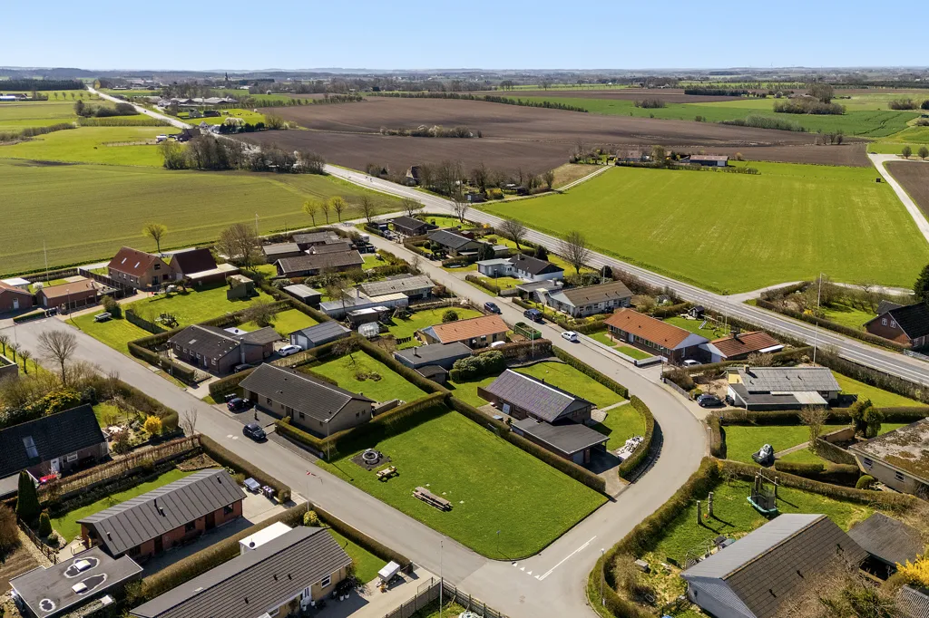 Vue aérienne - Maison 5 pièces à Langå
