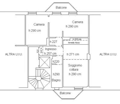 Planimetria - Luxury Flat with Balconies in Milan