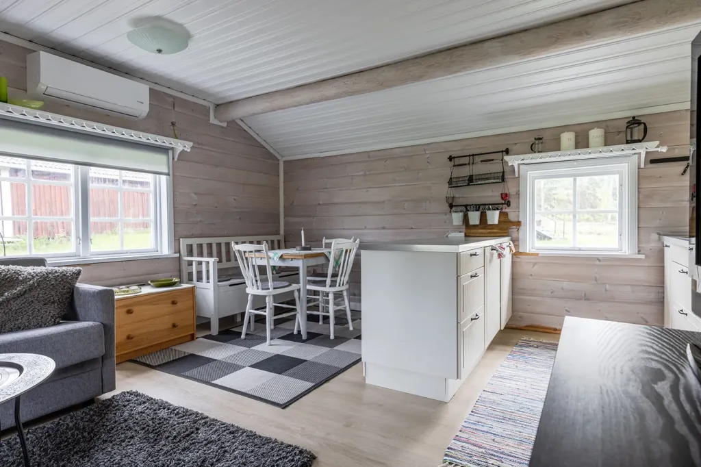 Köök - Holiday Home with Lake View in Garsås