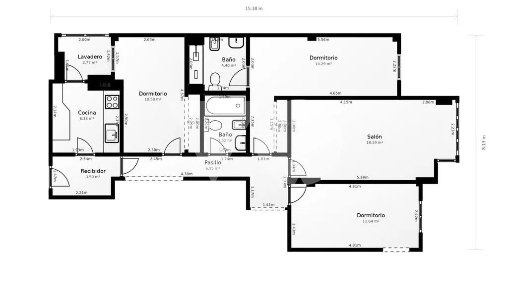 Plan - Luxury Apartment with Pool in Las Rosas, Madrid