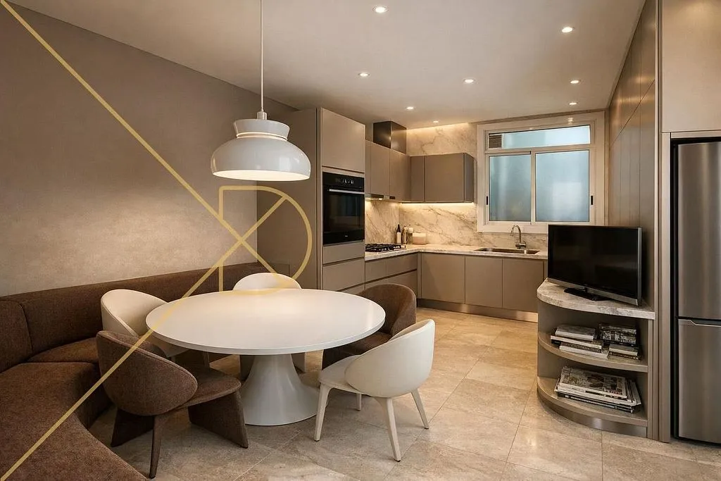 Köök - Apartment with Terrace in Les Corts, Barcelona