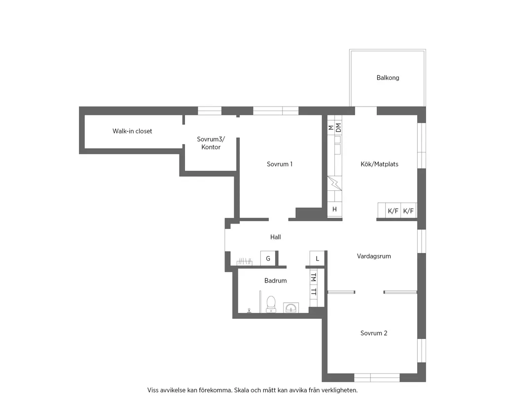 Plan - Modern Flat with Balcony in Ekerö