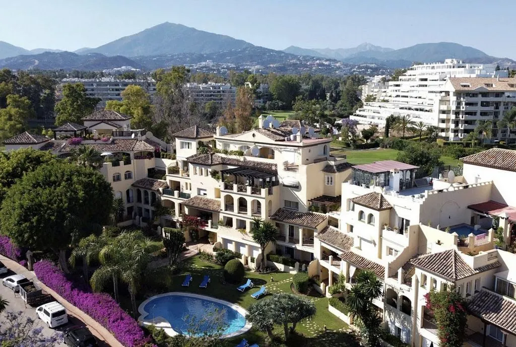 Aerial - Apartment with Pool and Golf View in Guadalmina Alta