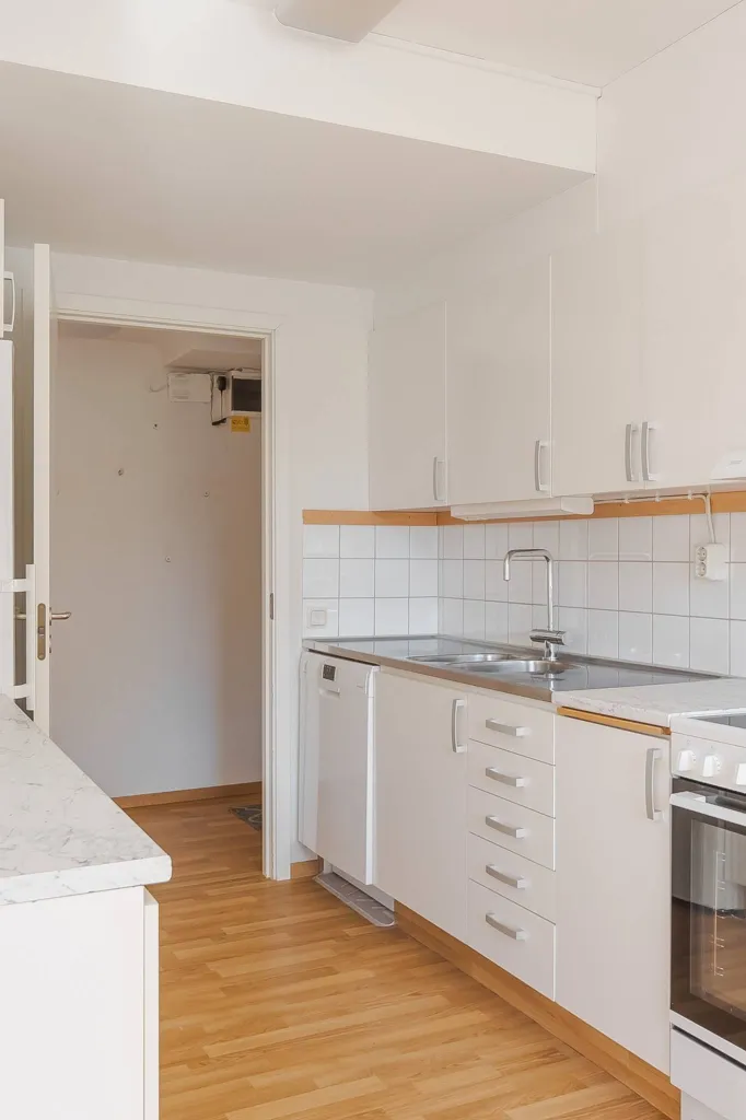 Köök - Bright Apartment with Terrace in Skövde