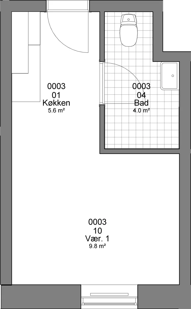 Plaan - 1-Bedroom Flat near Haderslev Stadium