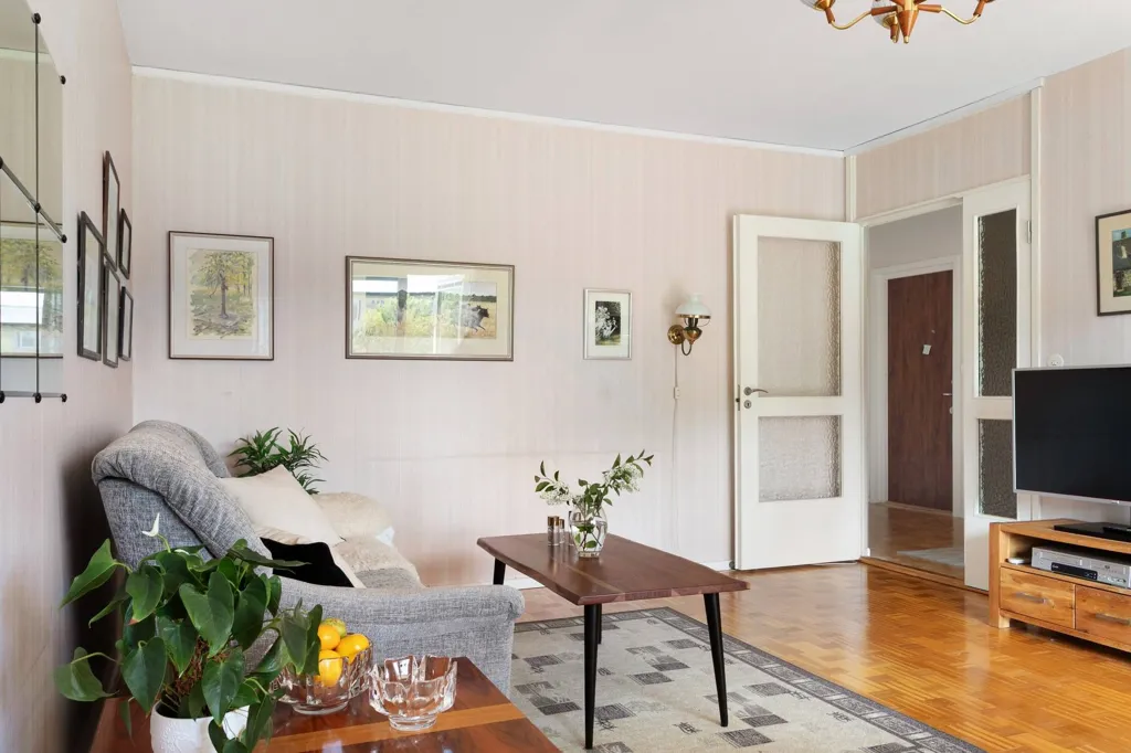 Séjour - 3-Room Flat with Balcony in Stockholm