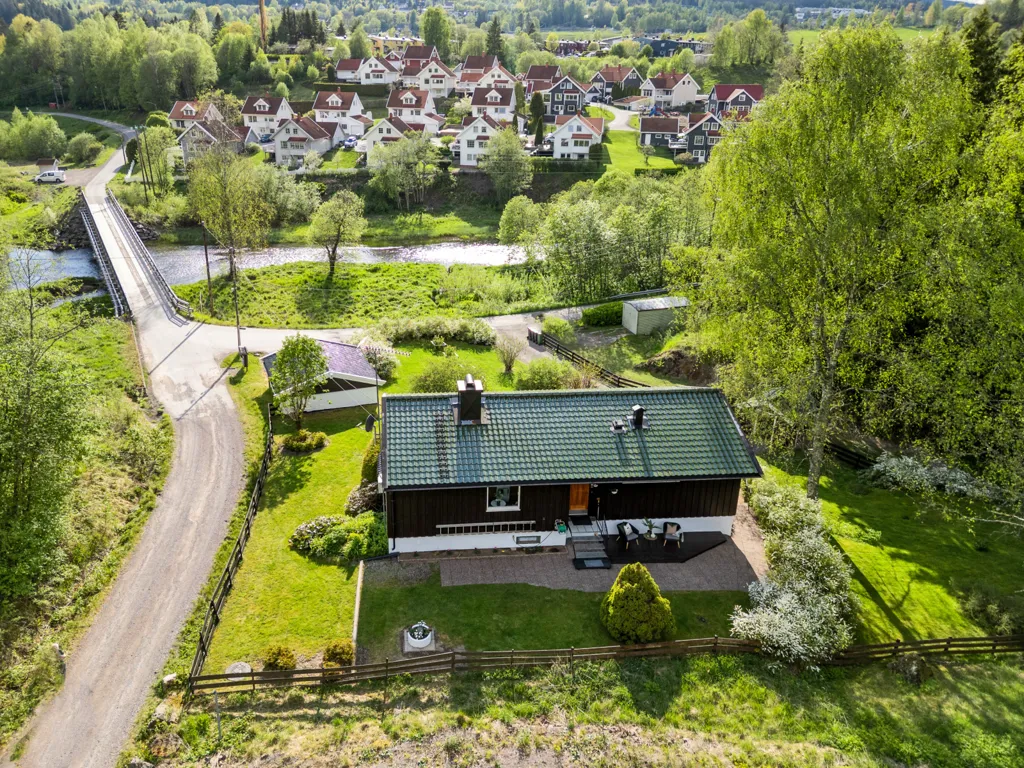Vue aérienne - Detached House with Double Garage in Nittedal