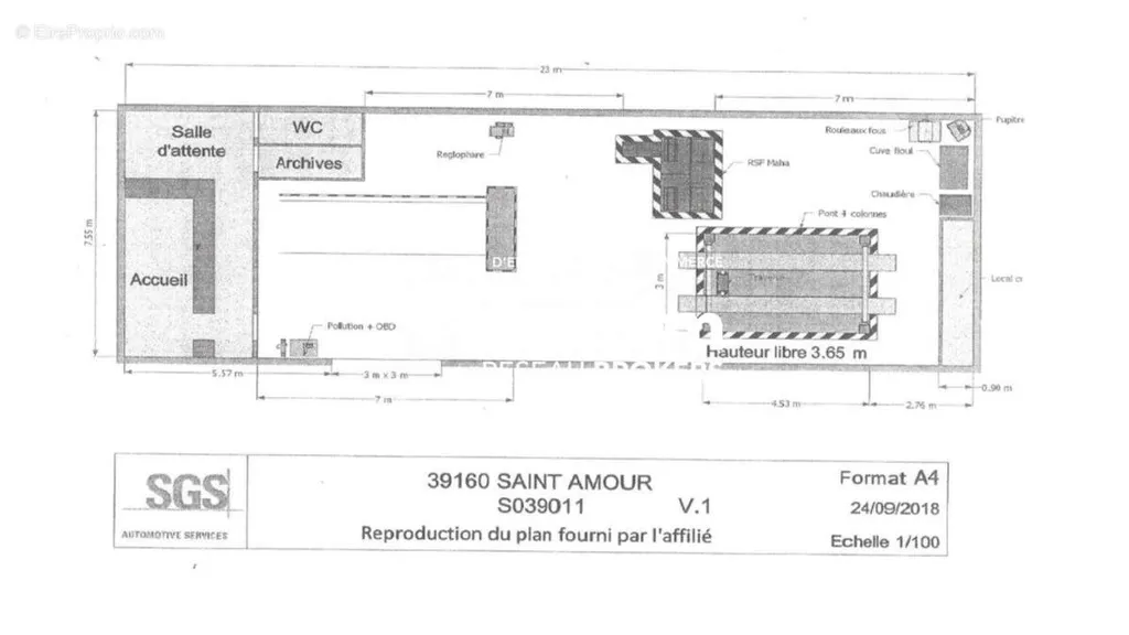 Plaan - Commercial Space with Parking in Saint-Amour