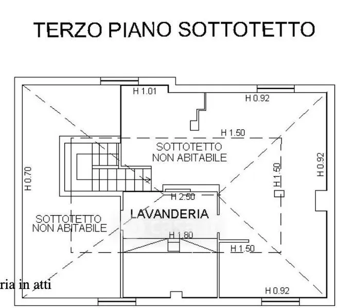 Plan - Rustic Trilocale with Balcony in Sorisole