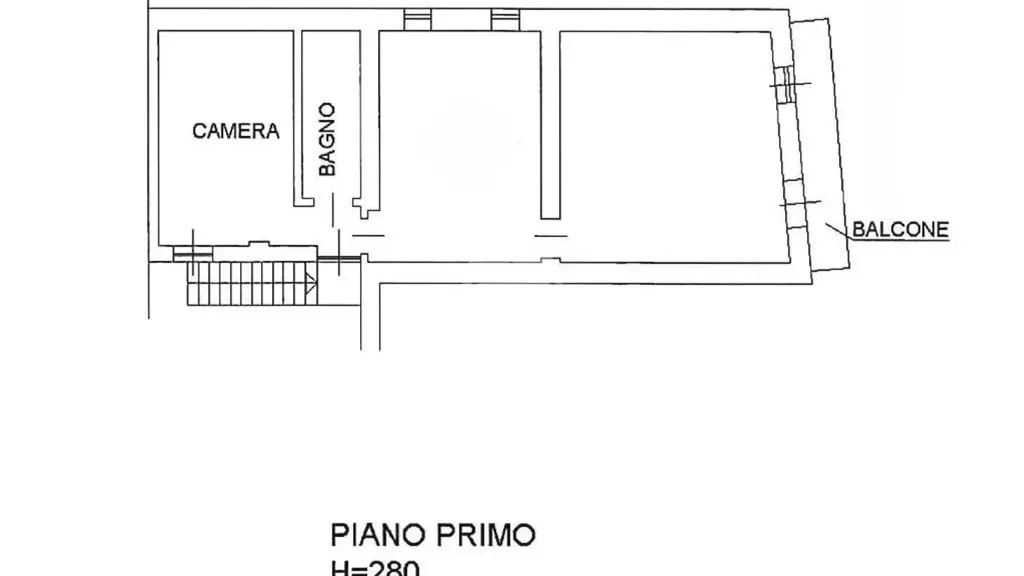 Plan - Semi-detached House with Balcony in Albiano d'Ivrea