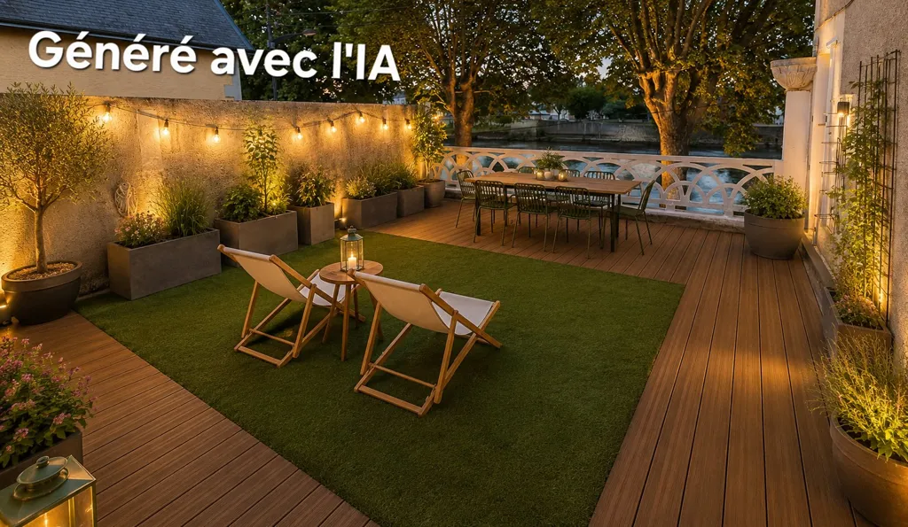 Terrasse - Maison de Charme avec Jardin à Châtellerault