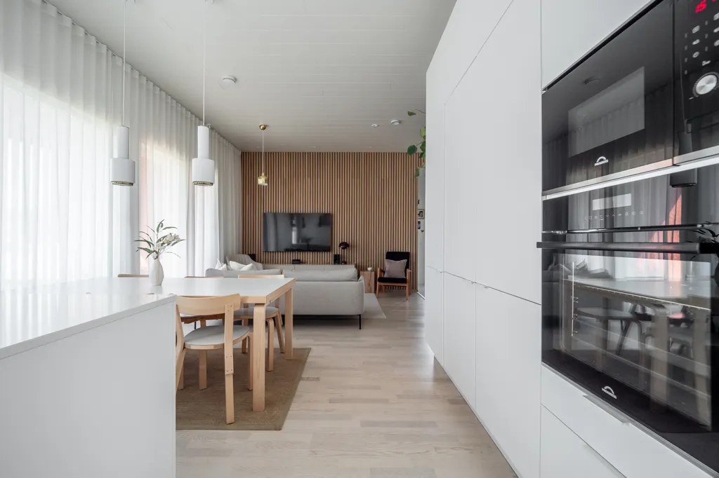 Köök - Modern Flat with Terrace in Hiukkavaara, Oulu