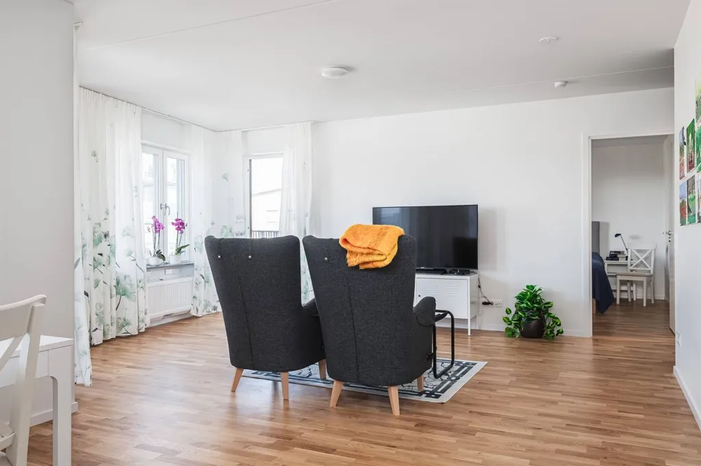 Séjour - Modern Flat with Balcony in Lindö Strand