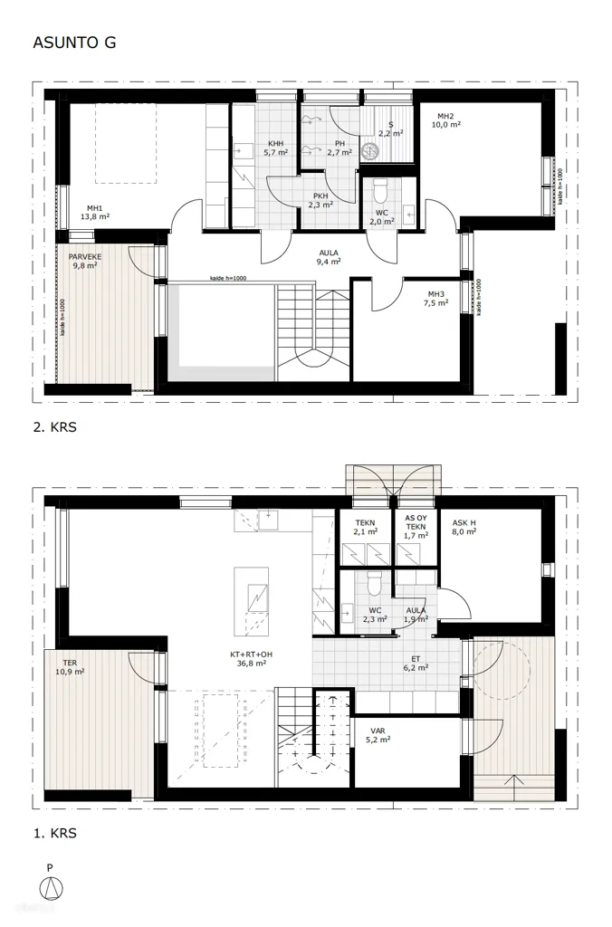 Plan - Scandinavian-Style Villa with Sauna in Espoo