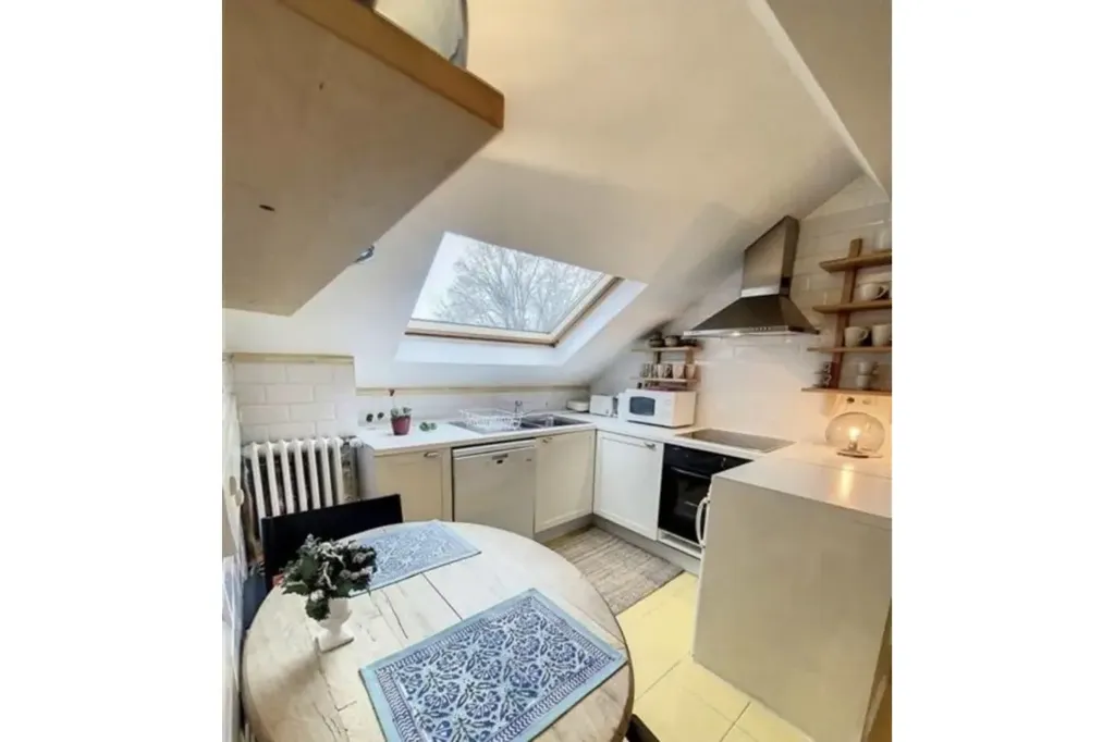 Köök - Classy 1-Bed Apartment in Montgomery