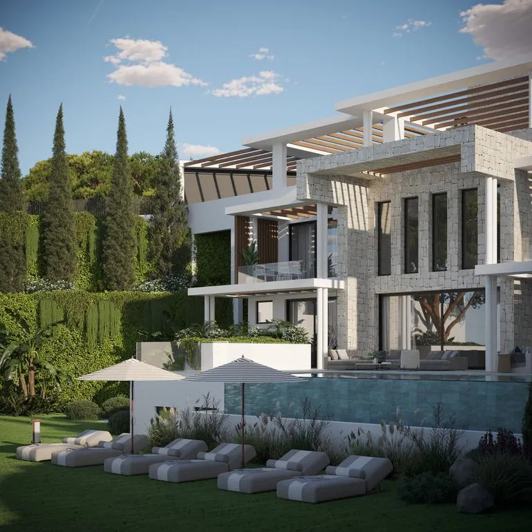 Piscine - Luxury Villa with Sea View in Estepona